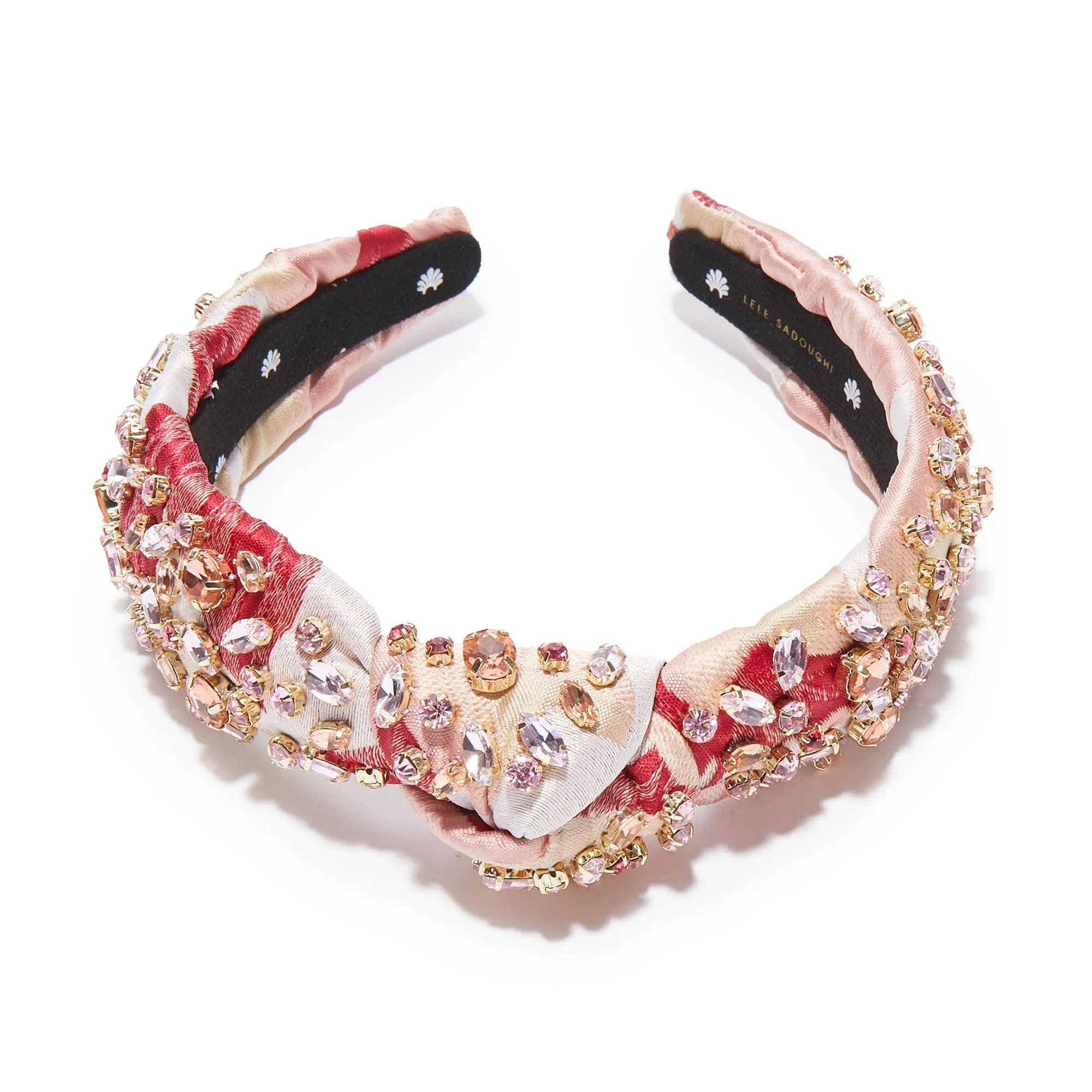 ROSE FLORAL SLIM KNOTTED EMBELLISHED HEADBAND