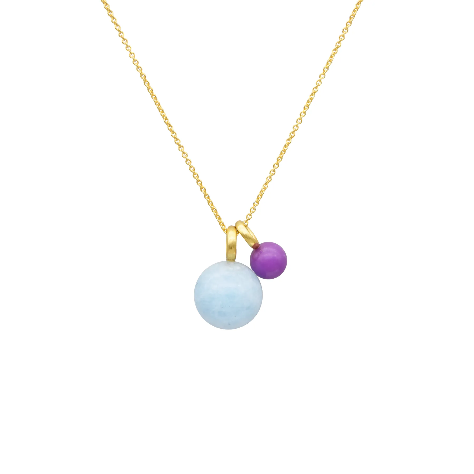 SEA PONNIES BUBBLES PENDANT 18K YELLOW GOLD, HETEROSITE