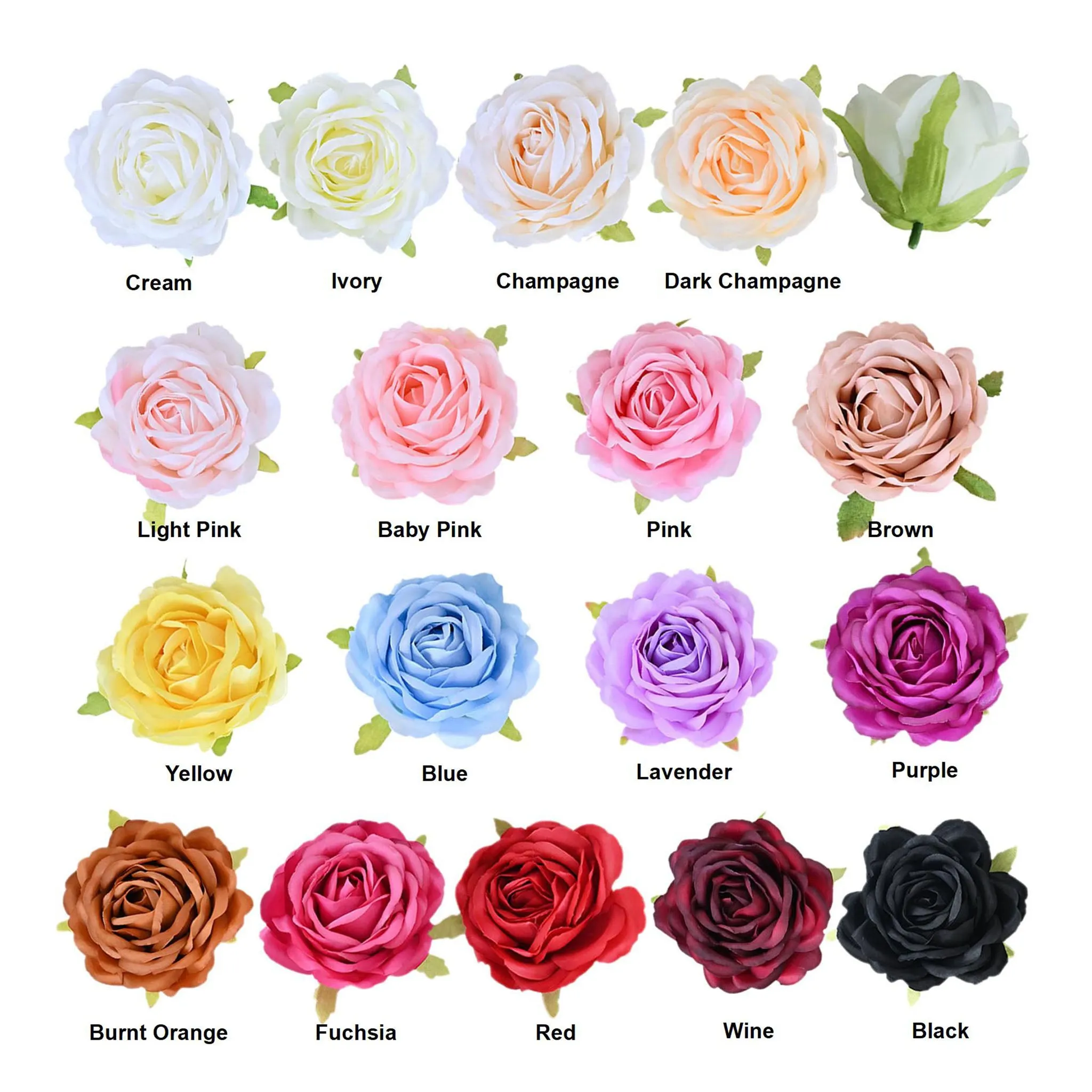 Silk Cabbages Roses Bulk Artificial Flowers
