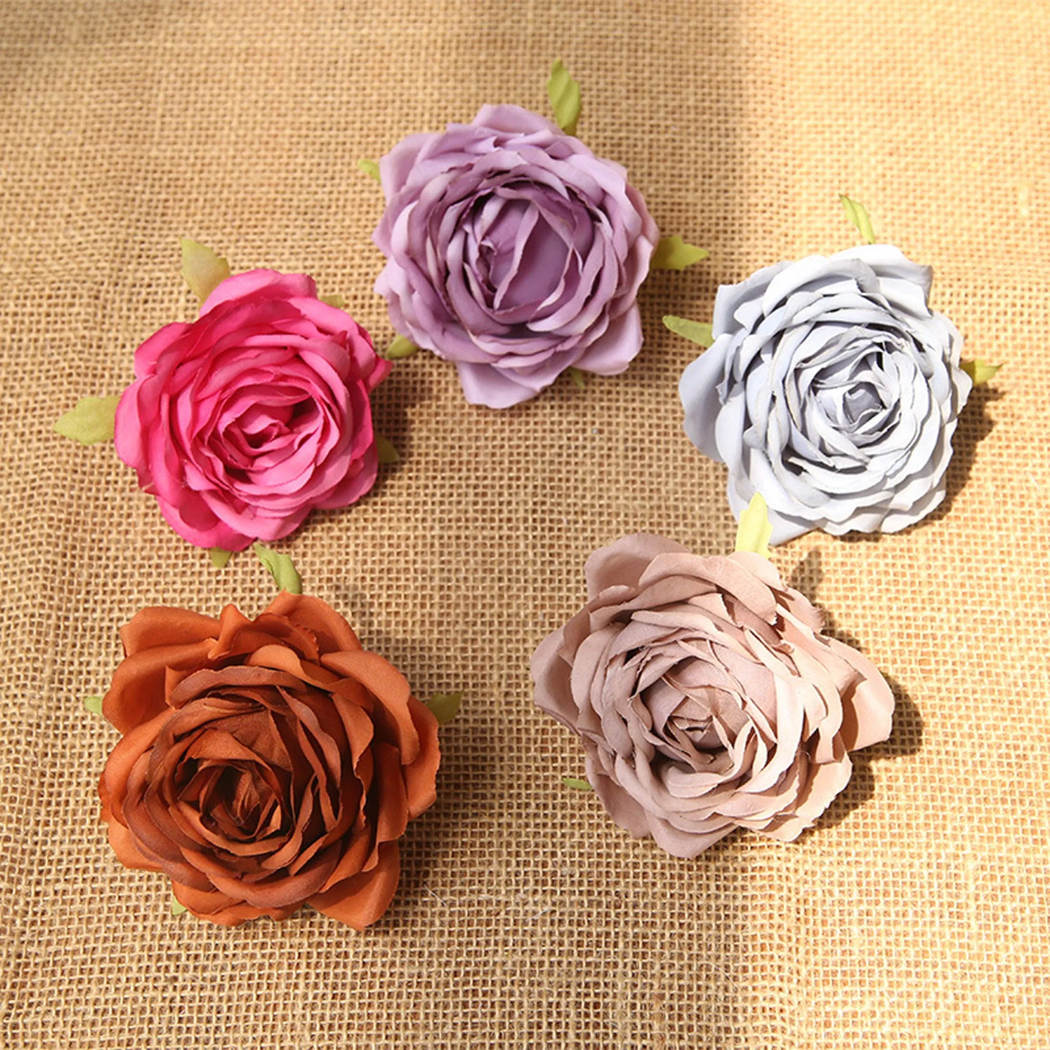 Silk Flowers Bulk Cabbge Roses Wholesale