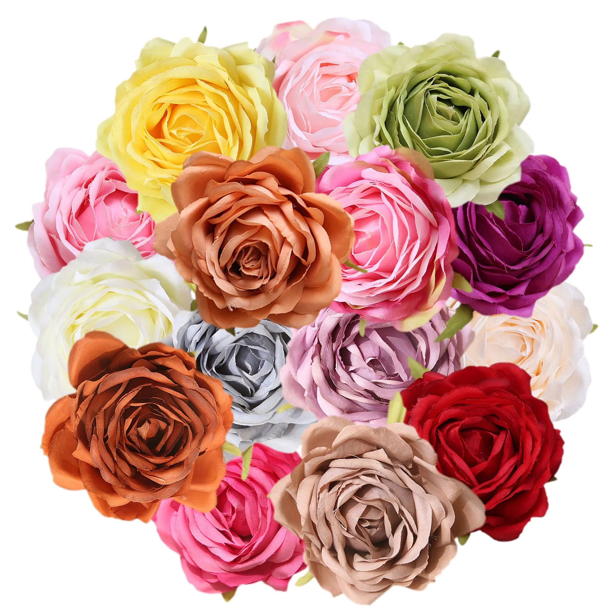 Silk Flowers Bulk Cabbge Roses Wholesale