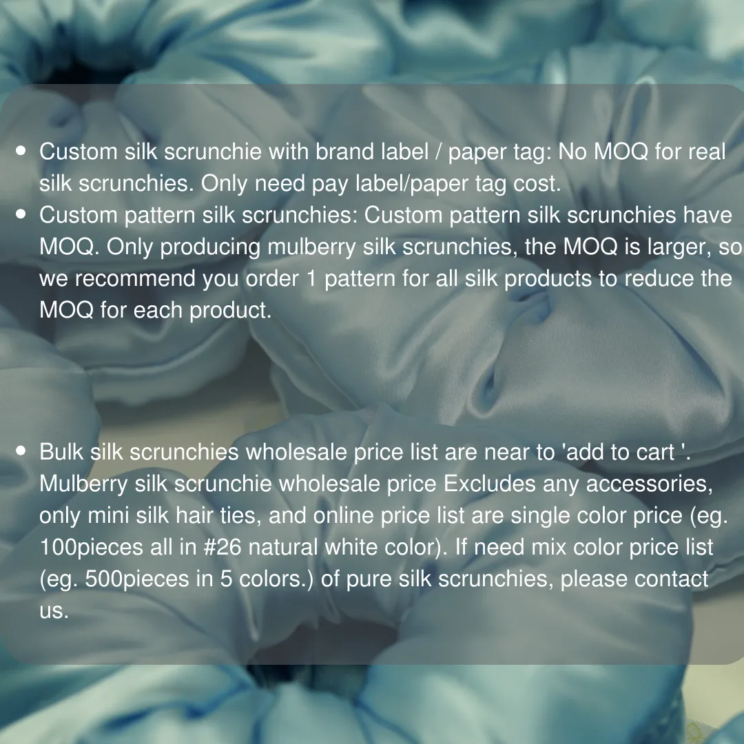 Silk Pillow Scrunchie Custom Wholesale
