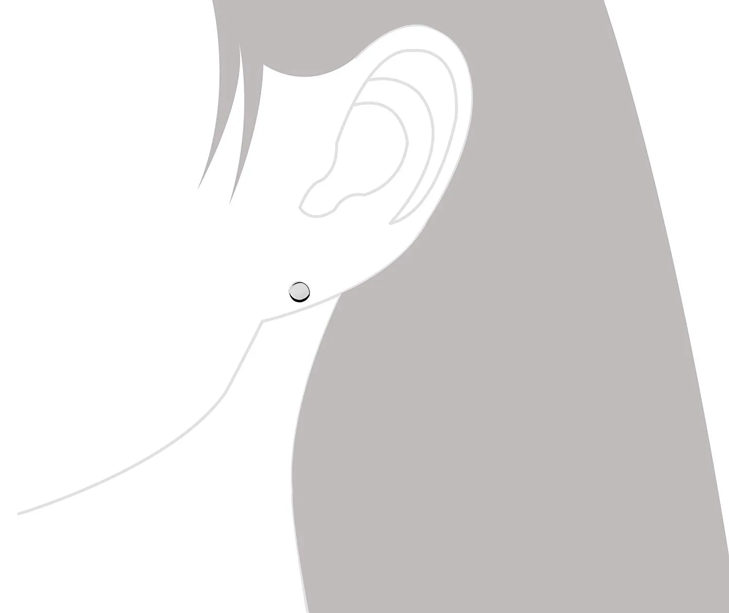 Sterling Silver XS Tiny Circle Stud Earrings