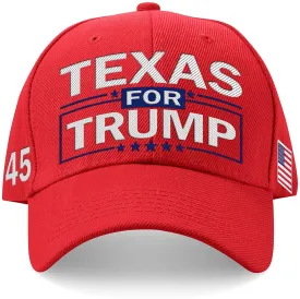Texas for Trump Red Baseball Hat