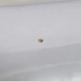 Tiny Diamond Stud Earring - Solid 14kt