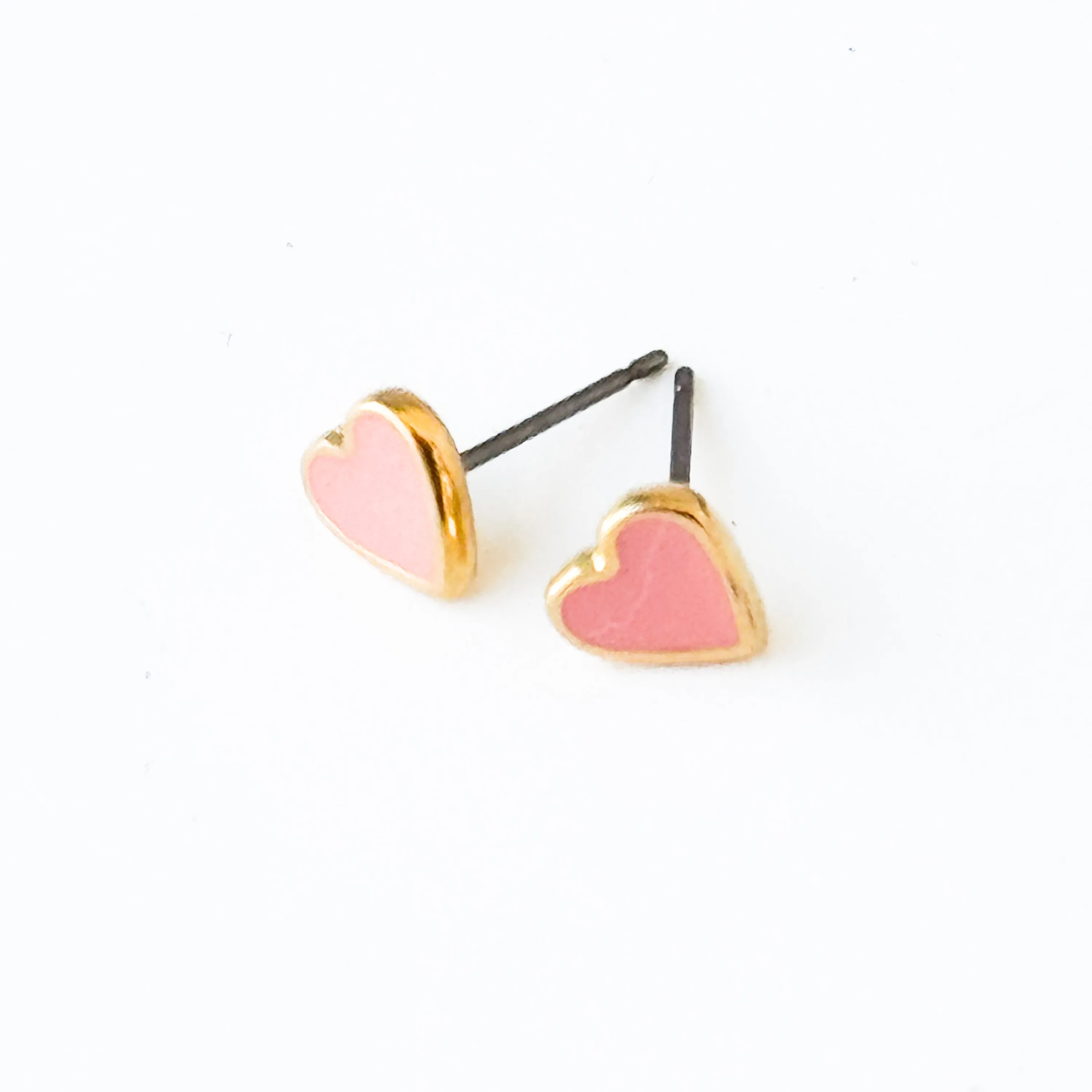 Tiny Heart Studs With Hypoallergenic posts