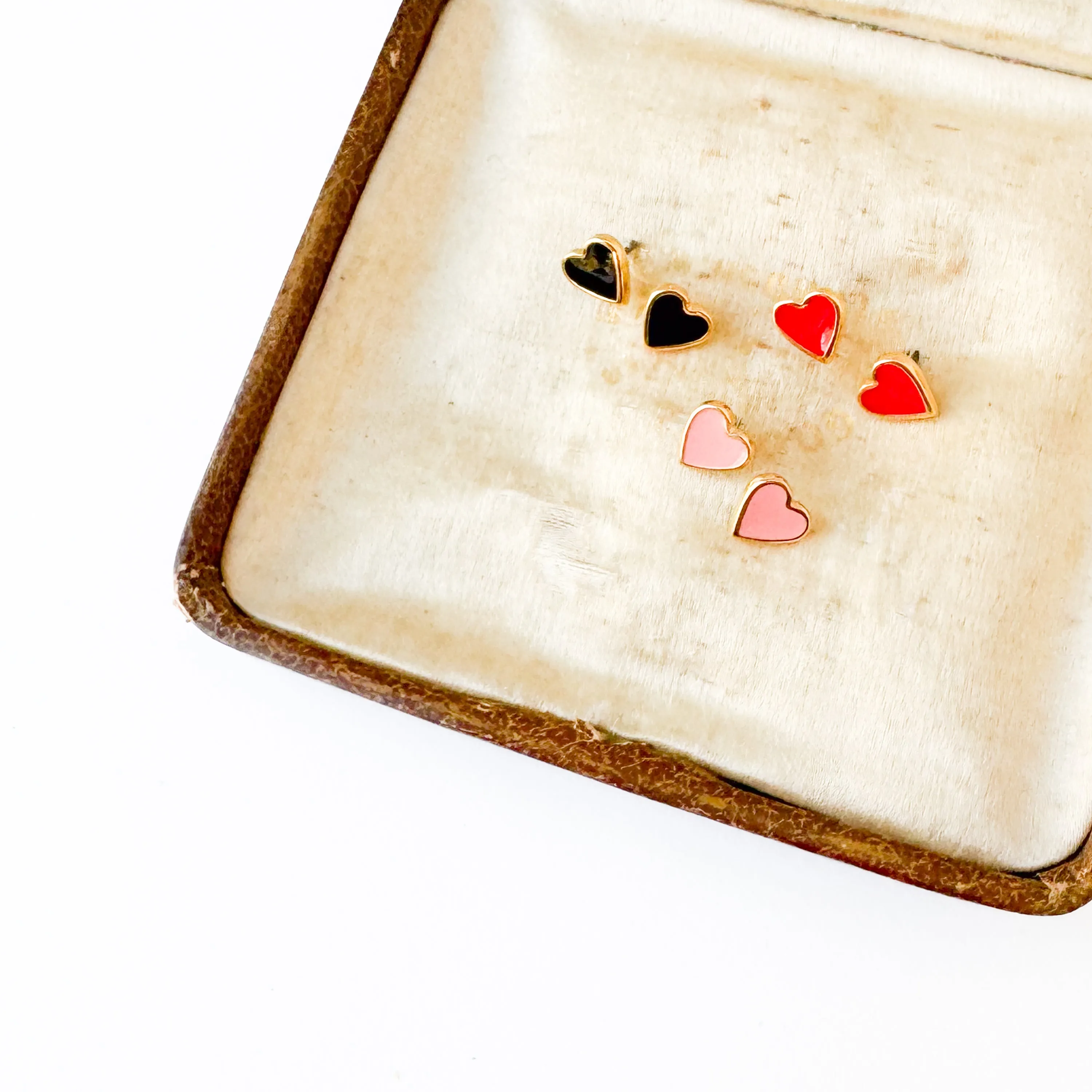 Tiny Heart Studs With Hypoallergenic posts