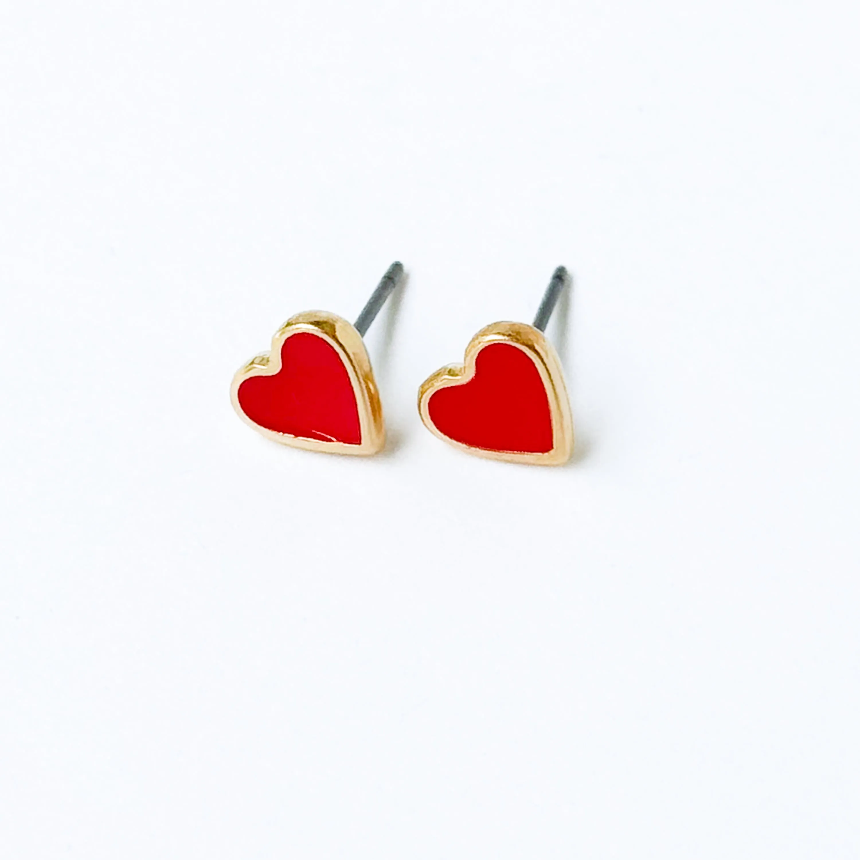 Tiny Heart Studs With Hypoallergenic posts