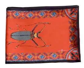 Vermin Red Long Silk Scarf
