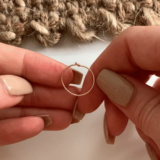 White CZ Hoop Earrings  - Sterling Silver