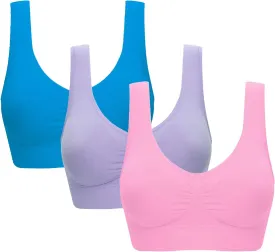Women's Comfort Workout Sports Bra Low-Impact Activity Sleep Bras