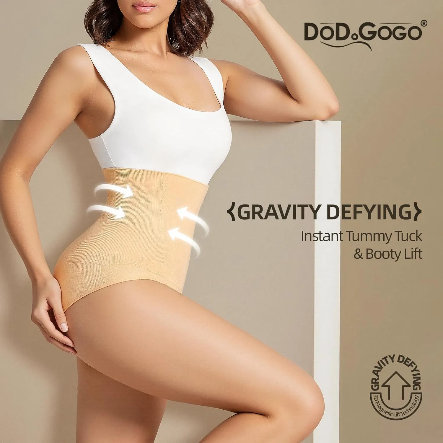 Women's Tummy Control Shapewear Panties Hi-Waist Body Shaper Underwear Slimming Briefs Compression Minimalist