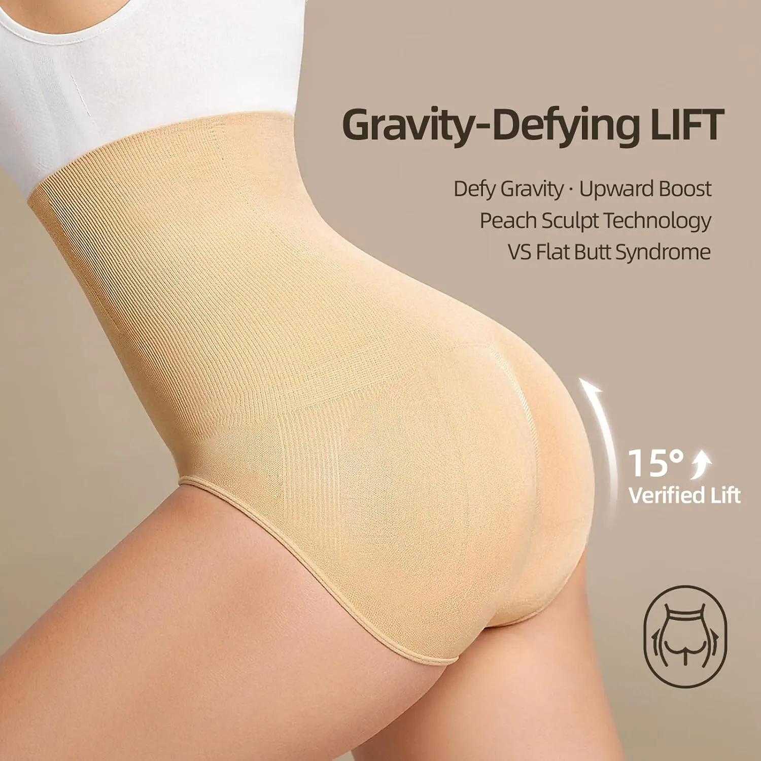 Women's Tummy Control Shapewear Panties Hi-Waist Body Shaper Underwear Slimming Briefs Compression Minimalist